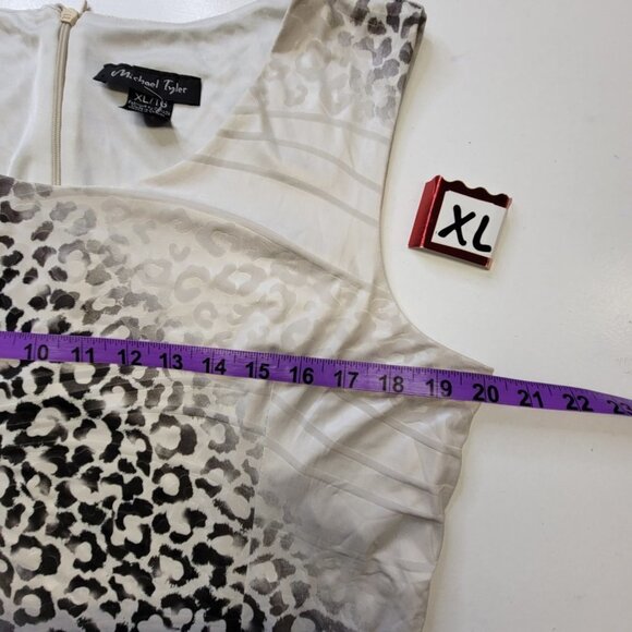 Animal Print Black Grey White Sleeveless Dress Various Sizes L XL XXL - NWOT - Picture 12 of 16